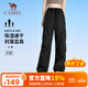 駱駝（CAMEL）速干工裝女褲戶外登山旅行休閑梭織長(zhǎng)褲 J25BAYL6079 幻影黑 M