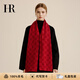 HR赫蓮娜純羊毛圍巾雙面女士保暖親膚披肩禮盒裝送媽媽女生生日禮物 HR-紅色【高檔禮盒】