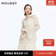 moussy【新復(fù)古回潮】 復(fù)古森系風(fēng)條紋褶裥雪紡襯衫女010ISS30-8781 011米白色 均碼