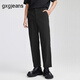 gxgjeans男裝基礎通勤休閑九分褲25年夏新品 黑色 M (170) -30碼
