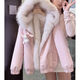 語(yǔ)森憶12-15歲女孩外套甜美可愛(ài)毛茸茸連帽2025冬季新款巨厚實(shí)加絨棉服 粉色雙面穿加厚外套 均碼 130cm