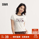 森馬（Semir）史努比系列短袖T恤女短款緊身撞色風(fēng)夏季小個(gè)子印花101524100004
