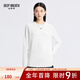 深呼吸DEEP BREATH男女同款寬松純棉長(cháng)袖T恤A300806 白 L (4)
