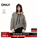 ONLY2025秋季新款隨性慵懶風(fēng)條紋寬松落肩連帽針織衫女|125113024 H12 黑白條紋 S (160) 80A