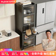 佳幫手廚房置物架抽拉式微波爐收納柜落地多層儲物柜夾縫柜6層50cm