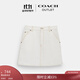 蔻馳（COACH）奧萊女士棉質(zhì)聚酯纖維斜紋UTILITY 迷你半身裙 灰白色 28