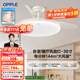 歐普（OPPLE）客廳風(fēng)扇燈吊扇燈隱形臥室餐廳吊燈高顯色調光大風(fēng)量靜音吊扇 性?xún)r(jià)比首選【36寸24瓦白光】遙控調光調風(fēng)