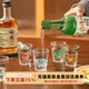 舍里韓式燒酒杯玻璃小酒杯套裝迷你一口杯白酒清酒杯濃縮杯盎司禮盒裝 比耶動(dòng)物燒酒杯-六只裝 精美禮盒包裝