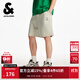 杰克·瓊斯（JACK&JONES）NBA聯(lián)名款男裝字母印花logo松緊抽繩日常休閑百搭短褲22529F035 C63卡其色 M (175)