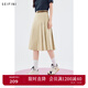 詩(shī)凡黎（'SEIFINI）詩(shī)凡黎miu系卡其學(xué)院風(fēng)百褶半身裙2024夏新款高級感好看中長(cháng)裙女 卡其色 S 155/60A