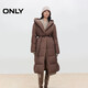 ONLY 2025冬季90白鴨絨純色連帽寬松長(cháng)款羽絨服女|125412002