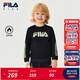 FILA X 彼得兔聯(lián)名兒童童裝衛衣2025年冬季新款男童小童加絨上衣 傳奇藍-NV 120