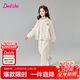 笛莎童裝女童套裝2025春裝女寶時(shí)尚運動(dòng)長(cháng)袖束腳褲套裝 米白 140