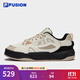 FILAFUSION斐樂(lè )潮牌男鞋BANK II專(zhuān)業(yè)滑板鞋冬新款運動(dòng)鞋板鞋 古白色/水泥棕-AC 42