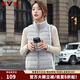 雅鹿輕薄羽絨服馬甲女短款外穿背心內搭坎肩秋冬馬夾AP 淺灰 M