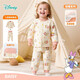 迪士尼（Disney）童裝秋冬季男女兒童三層暖棉親膚保暖家居服睡衣套裝 黛絲 110