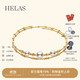 helas赫拉Akoya海水珍珠手鏈爆閃18K金手鐲雙層彈力手環(huán)女生日禮物 升級大版：推薦手圍14-16cm佩戴 32cm