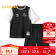 巴拉巴拉兒童短袖套裝童裝夏季男大童兩件套舒適透氣休閑運動(dòng)202224119102