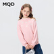 馬騎頓（MQD）女童25冬新款學(xué)院甜美親膚半高領(lǐng)針織衫毛衣 冰淇淋粉 140