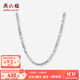 周六福  PT950鉑金項鏈男款車(chē)花簡(jiǎn)約素鏈節日禮物繩鏈送男友 42.94g 58cm