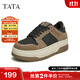 他她（TATA）加絨休閑厚底板鞋女百搭拼接松糕鞋小白鞋春商場(chǎng)同款WJ601AM4 黑/卡其（絨里） 36