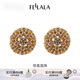 翡拉拉（fellala）Fellala翡拉拉錦繡耳釘女復古大氣簡(jiǎn)約時(shí)尚甜美清新氣質(zhì)耳環(huán) 藍色