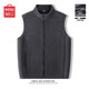 名創(chuàng  )優(yōu)品立領(lǐng)馬甲男冬季加厚搖粒絨保暖背心雙面加絨坎肩外套Z 深灰 L