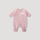巴厘小豬寶寶夾絲連體衣秋季加厚保暖哈衣新生兒爬爬服初生兒嬰兒冬季衣服 霞光粉 73cm