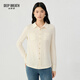 深呼吸DEEP BREATH女裝新款前后弧度可機洗羊毛針織開(kāi)衫女A401426 米白 L (4)