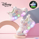 迪士尼【兒童燈鞋】正品艾莎公主鞋26新款春季發(fā)光鞋皮網(wǎng)面保暖鞋子女童 米粉 皮面防水 28 碼/內長(cháng)17.8適合腳長(cháng)16.8