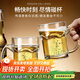 青蘋(píng)果扎啤杯495ml六只 高檔加厚玻璃帶手柄家用大容量網(wǎng)紅精釀啤酒杯