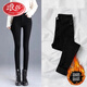 浪莎冬季加絨加厚牛仔褲女小腳鉛筆褲高腰顯瘦彈力韓版緊身保暖長(cháng)褲子 黑色/長(cháng)褲【加絨】 加厚 29 建議110-120斤