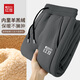 紅豆（Hodo）【深冬保暖褲】男士秋冬加厚褲子潮流印花加絨內里運動(dòng)休閑哈倫褲