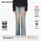 ANN ANDELMAN【李晟同款】官方直營(yíng)復古重工做舊洗水直筒牛仔褲寬松休閑長(cháng)褲 藍色 M