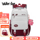 Walker Shop輕奢品牌減負護脊大容量初中生書(shū)包女高中生女生小學(xué)生雙肩背包 紅配白 默認