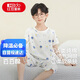 紅豆兒童睡衣純棉夏季薄款空調服男女童短袖套裝中大童家居服3315 140