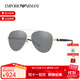 阿瑪尼（Emporio Armani） 金屬漸變飛行員 太陽(yáng)鏡男女款墨鏡 0EA2046D亞洲版 30136G金邊框灰色鏡片