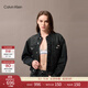 Calvin KleinJeans25春秋女士美式潮流復古ck純棉落肩潮殼牛仔外套47B741G