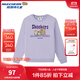 Skechers斯凱奇秋季新款卡皮巴拉聯(lián)名上衣兒童套頭衛衣L425K120/L425K124 加絨/蒼紫/02N4 150