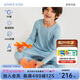 愛(ài)慕兒童保暖內衣男童吸濕發(fā)熱秋衣褲校服神器保暖套裝藍160