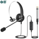 白恩DH630呼叫中心電話(huà)耳機耳麥頭戴式移動(dòng)電信聯(lián)通電銷(xiāo)外呼坐席客服中心高清通話(huà)電腦手機佩戴舒適 單耳PC3.5雙插頭調音靜音插雙口電腦