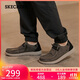 斯凱奇（Skechers）男鞋秋季一腳蹬帆布鞋商務(wù)通勤休閑軟底板鞋66387