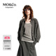 MO&Co.【C+系列】針織衫開(kāi)衫春綿羊毛抽繩下擺MBE1CAR005 深花灰色 M M/165