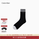 Calvin KleinJeans男士ck簡(jiǎn)約拼色條紋提花舒適休閑運動(dòng)中筒襪子LS000299 001-太空黑 1雙 均碼 OS