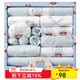 班杰威爾（Banjvall）嬰兒衣服禮盒套裝純棉剛出生寶寶用品新生兒待產(chǎn)包滿(mǎn)月見(jiàn)面禮 四季開(kāi)車(chē)熊A款藍色 18件套(含2套衣服) 66cm (0-6個(gè)月)