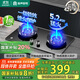容聲【補貼20%】燃氣灶天然氣煤氣灶雙灶家用直噴猛火5.2KW嵌入式臺式灶具一級能效天然氣大火力RLB10T