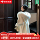 創(chuàng  )意女郎;CREATIVITY-GIRL白色雙面羊毛呢子大衣女2025秋冬新款高級感連帽狐貍毛斗篷外套 米白色 【短款】 S 適合105-115斤
