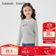 巴拉巴拉balaOne兒童t恤男女寶長(cháng)袖上衣打底衫2025秋裝彈力萌208325100201