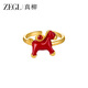 ZEGL本命年馬系列招財貓戒指紅瑪瑙鴻運指環(huán)元寶小馬設計感小戒指