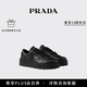 PRADA/普拉達【禮物】男士金屬徽標飾牛皮革運動(dòng)鞋鞋子 黑色 39.5 （5.5）